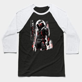 Japanese Ninja - Cyber Style Baseball T-Shirt